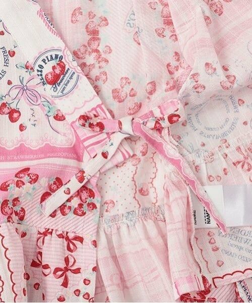 mezzo piano / メゾピアノ 着物・浴衣・小物類 | いちごハンカチ柄　浴衣ドレス | 詳細8