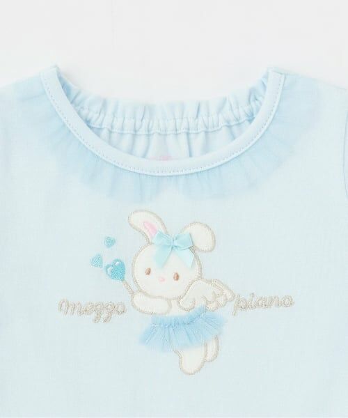 mezzo piano / メゾピアノ Tシャツ | エンジェルウサギ裾フリル　長袖Tシャツ | 詳細2