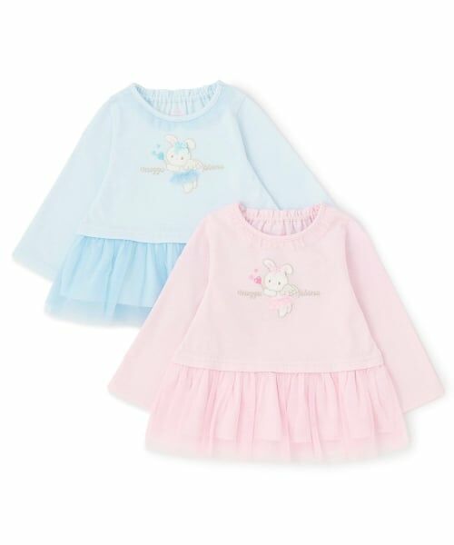 mezzo piano / メゾピアノ Tシャツ | エンジェルウサギ裾フリル　長袖Tシャツ | 詳細8