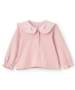 mezzo piano / メゾピアノ Tシャツ | ピアノ刺しゅう衿　長袖Tシャツ