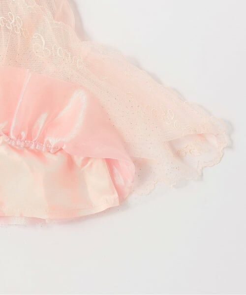 mezzo piano / メゾピアノ ミニ丈・ひざ丈ワンピース | メゾピアノロゴ刺しゅうチュールワンピース＆ブルマセット | 詳細7