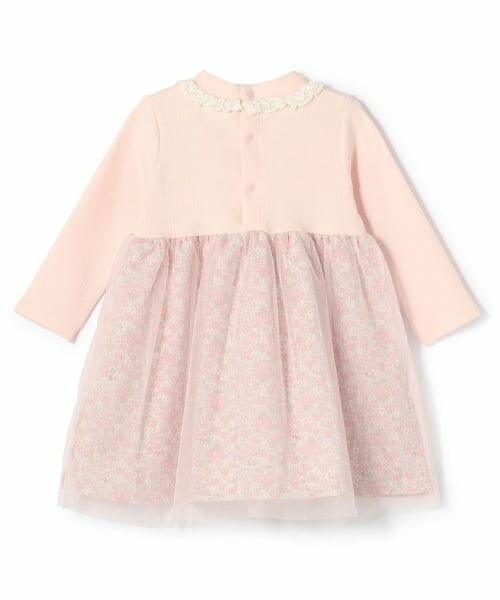 mezzo piano / メゾピアノ ミニ丈・ひざ丈ワンピース | リトルフラワー柄ドッキングワンピース | 詳細1