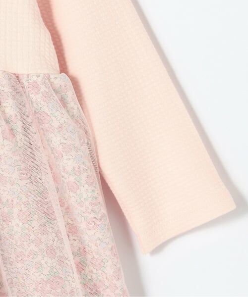 mezzo piano / メゾピアノ ミニ丈・ひざ丈ワンピース | リトルフラワー柄ドッキングワンピース | 詳細5