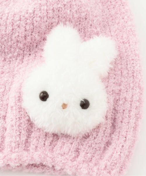 mezzo piano / メゾピアノ ニットキャップ | ボアウサギマスコットつき　マシュマロニット帽 | 詳細2