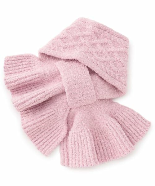 mezzo piano / メゾピアノ マフラー・ショール・スヌード・ストール | ボアウサギマスコットつき　マシュマロニットマフラー | 詳細1