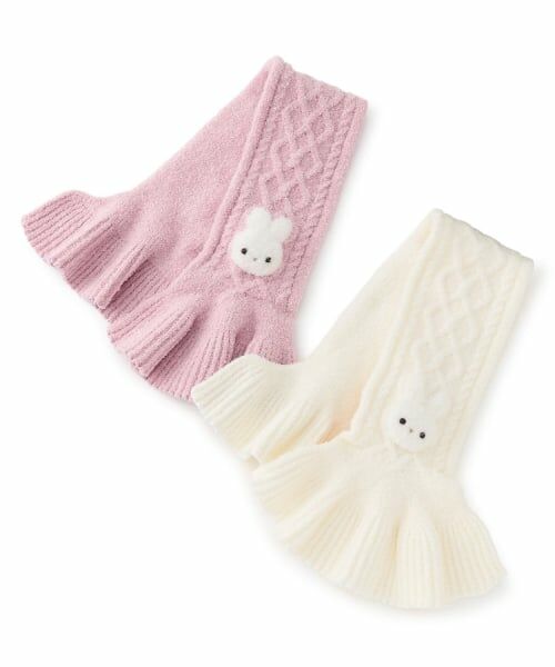 mezzo piano / メゾピアノ マフラー・ショール・スヌード・ストール | ボアウサギマスコットつき　マシュマロニットマフラー | 詳細4