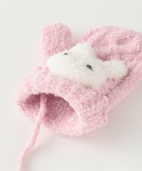 mezzo piano / メゾピアノ 手袋 | ボアウサギマスコットつき　マシュマロニット手袋 | 詳細2