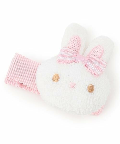 mezzo piano / メゾピアノ ヘアピン | ウサギマスコットつき　ヘアクリップ（白）