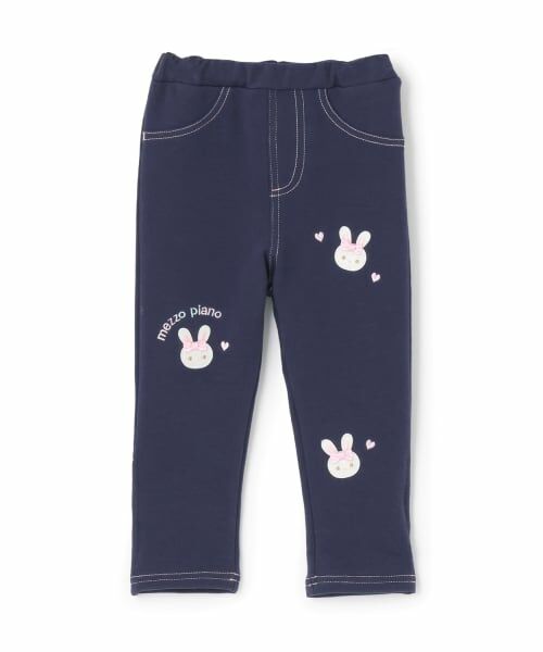mezzo piano / メゾピアノ その他パンツ | うさぎ刺しゅう　裏起毛カットレギパン | 詳細7