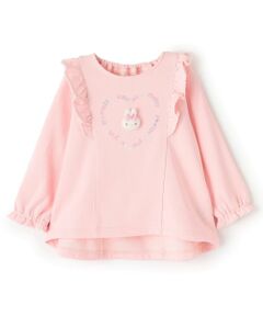 mezzo piano / メゾピアノ スウェット | ウサギマスコットつき　フリルトレーナー