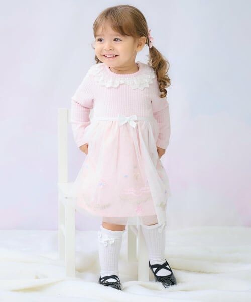 mezzo piano / メゾピアノ ベビー・キッズウエア | ドレス刺しゅうドッキングワンピース　ブルマセット | 詳細17
