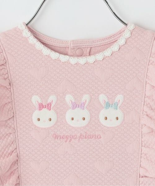 mezzo piano / メゾピアノ ミニ丈・ひざ丈ワンピース | ウサギアップリケ　ハートジャガードワンピース | 詳細2