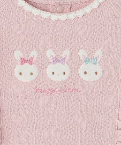 mezzo piano / メゾピアノ ミニ丈・ひざ丈ワンピース | ウサギアップリケ　ハートジャガードワンピース | 詳細3