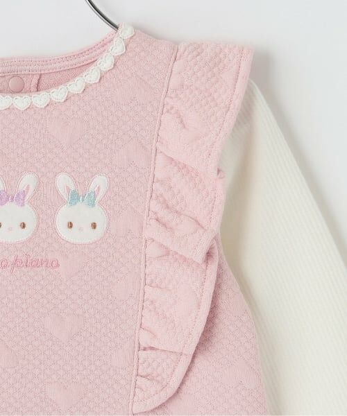 mezzo piano / メゾピアノ ミニ丈・ひざ丈ワンピース | ウサギアップリケ　ハートジャガードワンピース | 詳細5