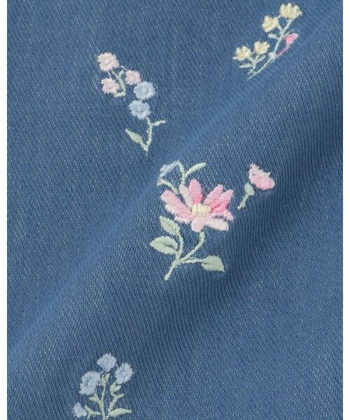 mezzo piano / メゾピアノ その他パンツ | 裾スカラップ花刺しゅう　7分丈カットソーパンツ | 詳細8