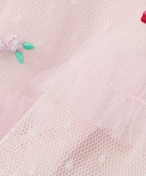mezzo piano / メゾピアノ ミニ・ひざ丈スカート | イチゴ刺しゅう　チュールスカート | 詳細6