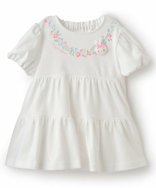 mezzo piano / メゾピアノ その他トップス | ウサギマスコット付　ティアードチュニック（オフ ホワイト）