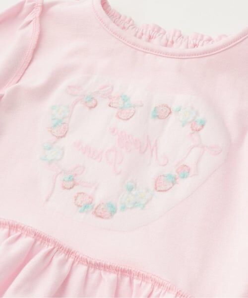 mezzo piano / メゾピアノ Tシャツ | イチゴ刺しゅう ペプラム長袖Tシャツ | 詳細4