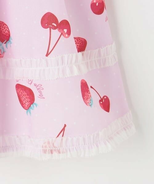 mezzo piano / メゾピアノ ミニ丈・ひざ丈ワンピース | イチゴチェリードット柄ドッキングワンピース＆ブルマセット | 詳細5