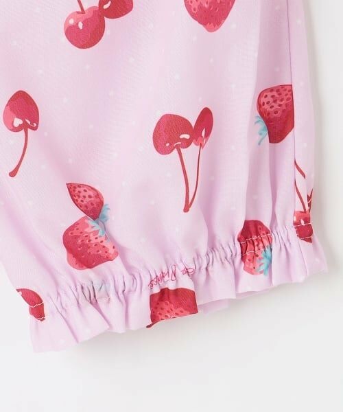 mezzo piano / メゾピアノ ミニ丈・ひざ丈ワンピース | イチゴチェリードット柄ドッキングワンピース＆ブルマセット | 詳細8