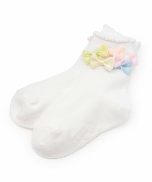 mezzo piano / メゾピアノ ソックス | リボンイッパイ　クルーソックス【日本製】（マルチ）