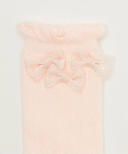 mezzo piano / メゾピアノ ソックス | リボンイッパイ　ハイソックス【日本製】 | 詳細1