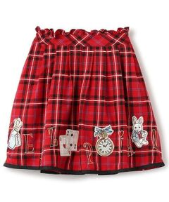 mezzo piano / メゾピアノ ミニ・ひざ丈スカート | 【人気商品再入荷】【直営店で取り扱い無し】アリスモチーフ　チェックスカート