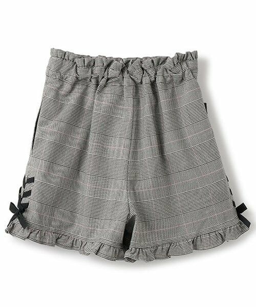 mezzo piano / メゾピアノ ショート・ハーフ・半端丈パンツ | 【人気商品再入荷】【直営店で取り扱い無し】グレンチェックショートパンツ　ポーチつき | 詳細1