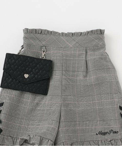 mezzo piano / メゾピアノ ショート・ハーフ・半端丈パンツ | 【人気商品再入荷】【直営店で取り扱い無し】グレンチェックショートパンツ　ポーチつき | 詳細2