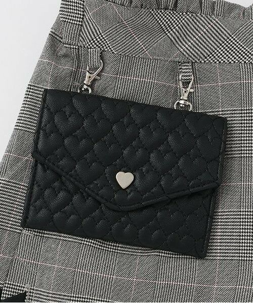 mezzo piano / メゾピアノ ショート・ハーフ・半端丈パンツ | 【人気商品再入荷】【直営店で取り扱い無し】グレンチェックショートパンツ　ポーチつき | 詳細4