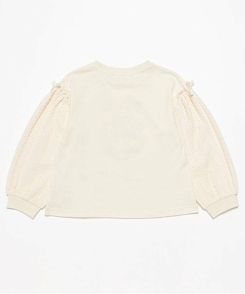 mezzo piano / メゾピアノ Tシャツ | 【人気商品再入荷】【直営店で取り扱い無し】ウサギアップリケ　ケーブル長袖Ｔシャツ | 詳細1