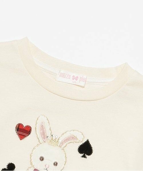 mezzo piano / メゾピアノ Tシャツ | 【人気商品再入荷】【直営店で取り扱い無し】ウサギアップリケ　ケーブル長袖Ｔシャツ | 詳細2