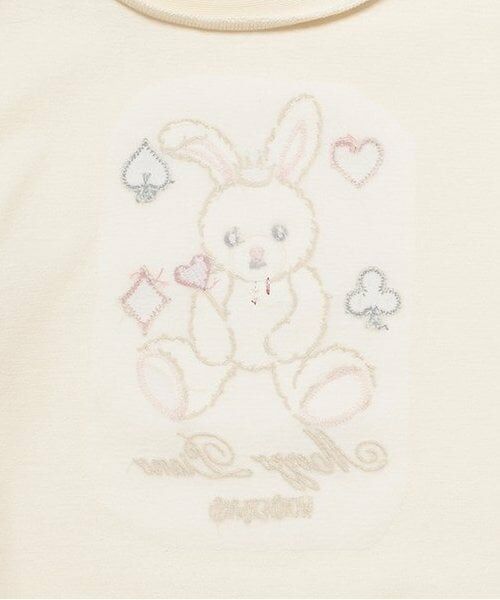 mezzo piano / メゾピアノ Tシャツ | 【人気商品再入荷】【直営店で取り扱い無し】ウサギアップリケ　ケーブル長袖Ｔシャツ | 詳細4