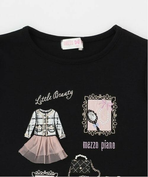 mezzo piano / メゾピアノ Tシャツ | 【人気商品再入荷】【直営店で取り扱い無し】フレームモチーフ　裾スカラップ　長袖Ｔシャツ | 詳細2