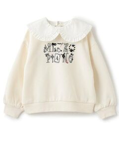 mezzo piano / メゾピアノ スウェット | 【人気商品再入荷】【直営店で取り扱い無し】衿つきロゴトレーナー