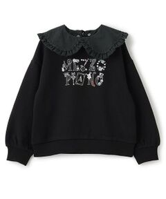 mezzo piano / メゾピアノ スウェット | 【人気商品再入荷】【直営店で取り扱い無し】衿つきロゴトレーナー