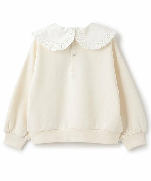 mezzo piano / メゾピアノ スウェット | 【人気商品再入荷】【直営店で取り扱い無し】衿つきロゴトレーナー | 詳細1