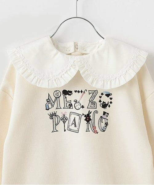 mezzo piano / メゾピアノ スウェット | 【人気商品再入荷】【直営店で取り扱い無し】衿つきロゴトレーナー | 詳細2