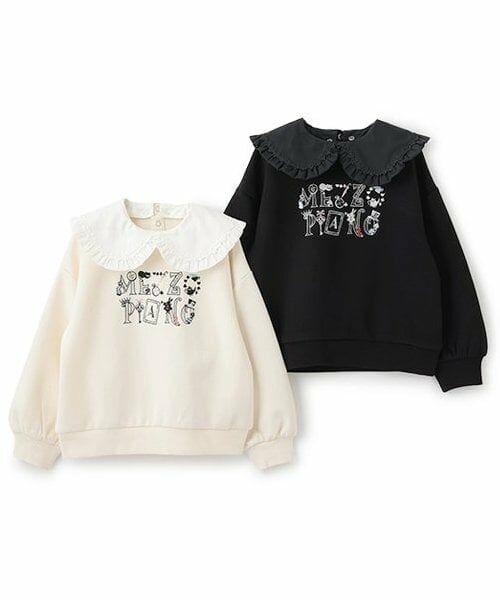 mezzo piano / メゾピアノ スウェット | 【人気商品再入荷】【直営店で取り扱い無し】衿つきロゴトレーナー | 詳細9