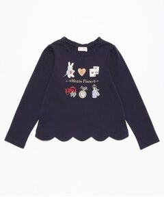 mezzo piano / メゾピアノ Tシャツ | 【人気商品再入荷】【直営店で取り扱い無し】アリスモチーフ　長袖Ｔシャツ