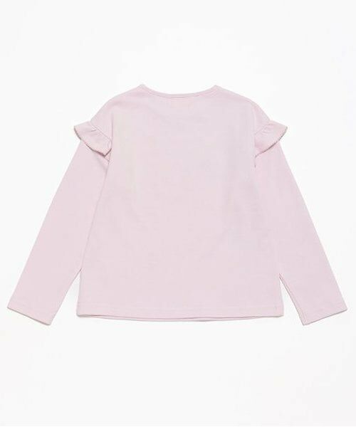 mezzo piano / メゾピアノ Tシャツ | 【人気商品再入荷】【直営店で取り扱い無し】キャンディロゴ　肩フリル長袖Ｔシャツ | 詳細1