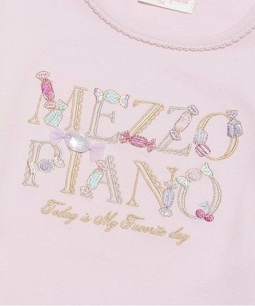 mezzo piano / メゾピアノ Tシャツ | 【人気商品再入荷】【直営店で取り扱い無し】キャンディロゴ　肩フリル長袖Ｔシャツ | 詳細3