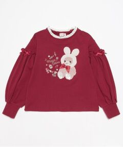 mezzo piano / メゾピアノ Tシャツ | 【人気商品再入荷】【直営店で取り扱い無し】LT　クマ　袖切替フリル