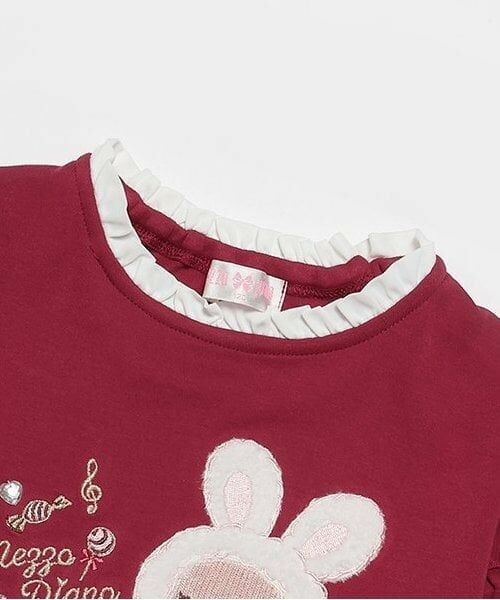 mezzo piano / メゾピアノ Tシャツ | 【人気商品再入荷】【直営店で取り扱い無し】LT クマ 袖切替フリル | 詳細2