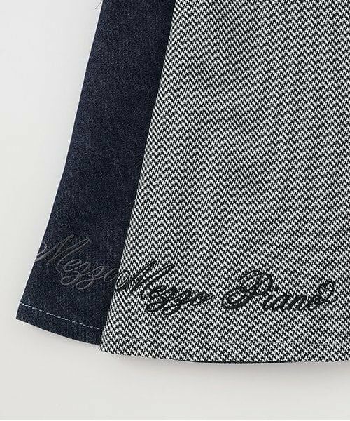 mezzo piano / メゾピアノ ミニ丈・ひざ丈ワンピース | 【人気商品再入荷】【直営店で取り扱い無し】フロントジップ裾ロゴ　ジャンパースカート | 詳細10