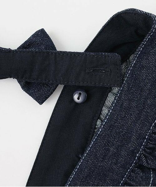 mezzo piano / メゾピアノ ミニ丈・ひざ丈ワンピース | 【人気商品再入荷】【直営店で取り扱い無し】フロントジップ裾ロゴ　ジャンパースカート | 詳細4