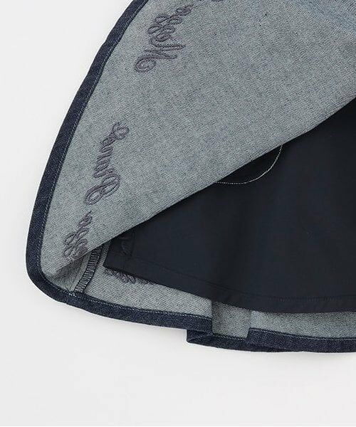 mezzo piano / メゾピアノ ミニ丈・ひざ丈ワンピース | 【人気商品再入荷】【直営店で取り扱い無し】フロントジップ裾ロゴ　ジャンパースカート | 詳細9