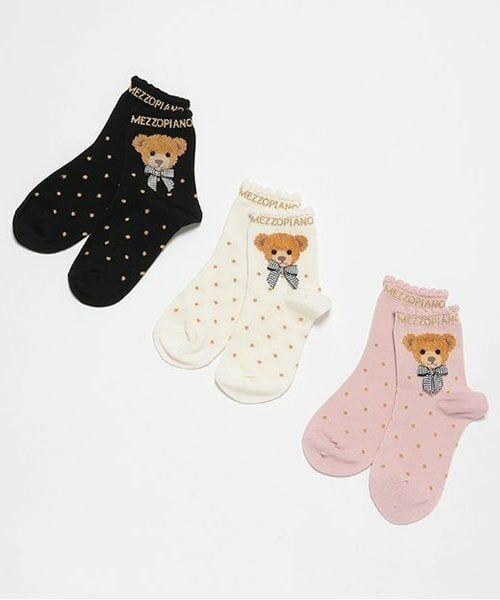 mezzo piano / メゾピアノ ソックス | 6023423：クマチャンソックス | 詳細4