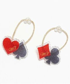 mezzo piano / メゾピアノ ヘアゴム・シュシュ | 【人気商品再入荷】【直営店で取り扱い無し】トランプモチーフ　ヘアポニー　2個セット