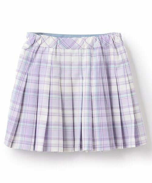 mezzo piano / メゾピアノ ミニ・ひざ丈スカート | ★チェックプリーツ レースアップスカート | 詳細1